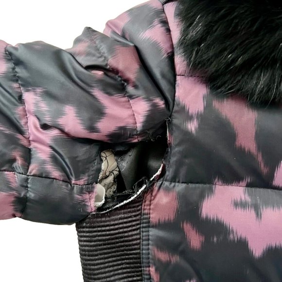 $1595 Burberry London Belted Fox Fur Puffer Down Jacket Coat Dusky Mauve ( 4 ) - Picture 7 of 13